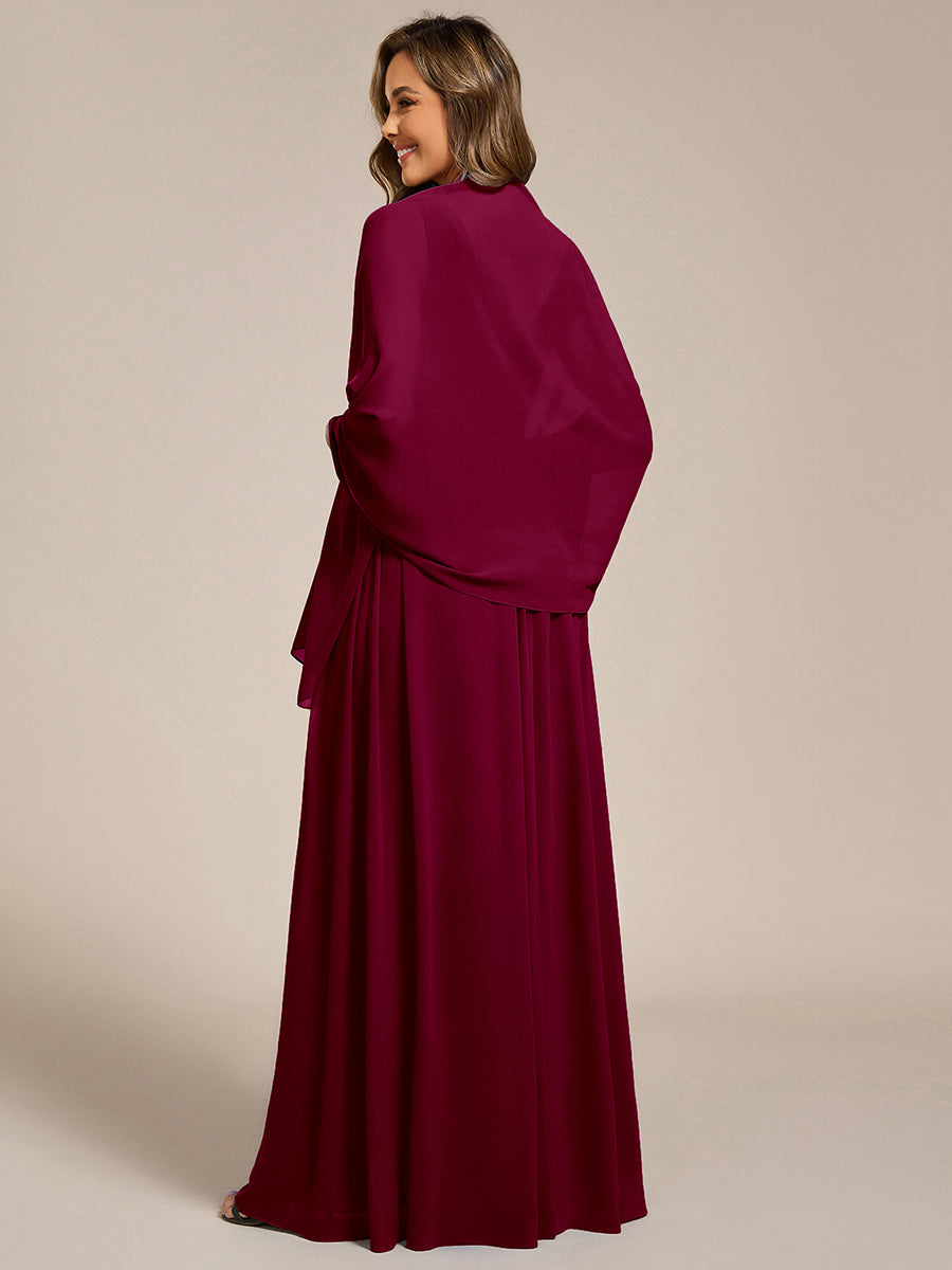 Elegante Chiffon-Stola für besondere Anlässe #Farbe_Burgunderrot