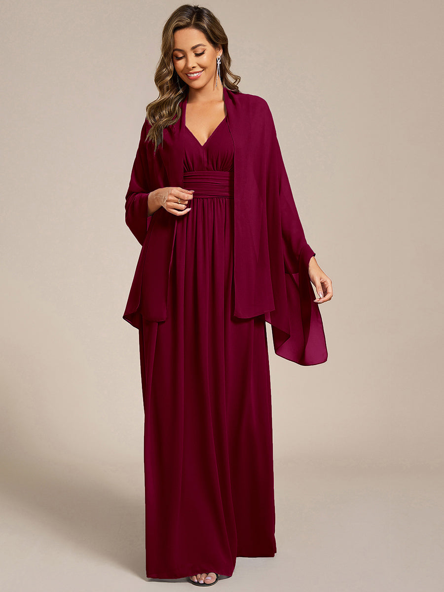 Elegante Chiffon-Stola für besondere Anlässe #Farbe_Burgunderrot