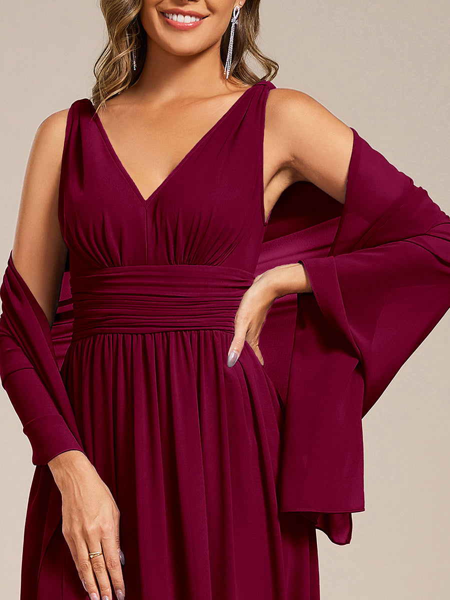 Elegante Chiffon-Stola für besondere Anlässe #Farbe_Burgunderrot