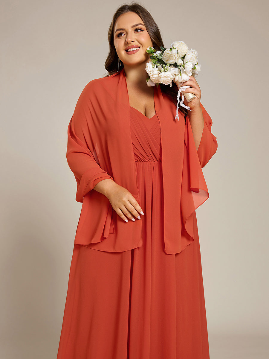 Elegante Chiffon-Stola für besondere Anlässe #Farbe_Gebranntes Orange