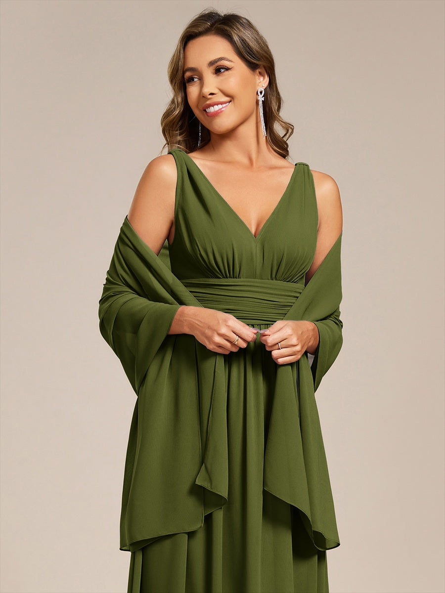 Elegante Chiffon-Stola für besondere Anlässe #Farbe_Olivgrün