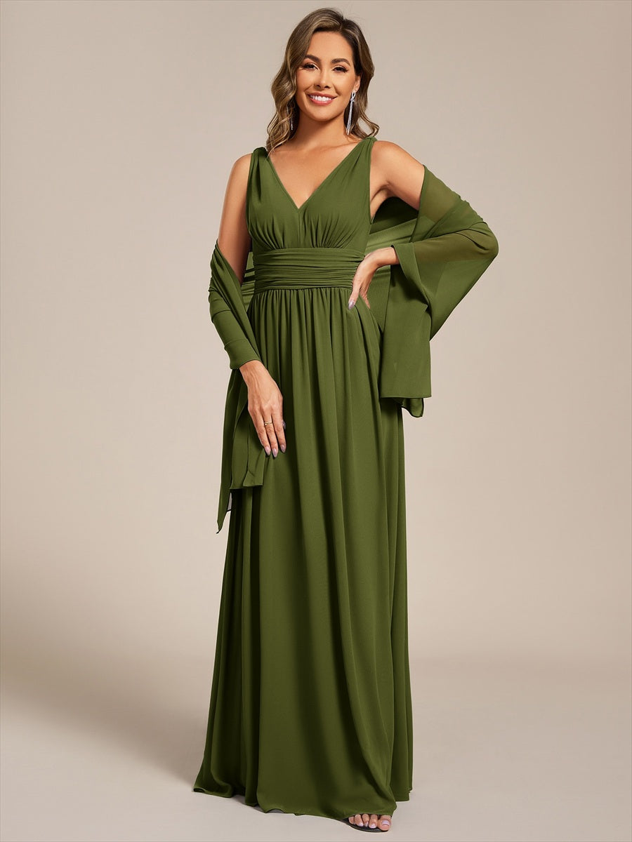 Elegante Chiffon-Stola für besondere Anlässe #Farbe_Olivgrün