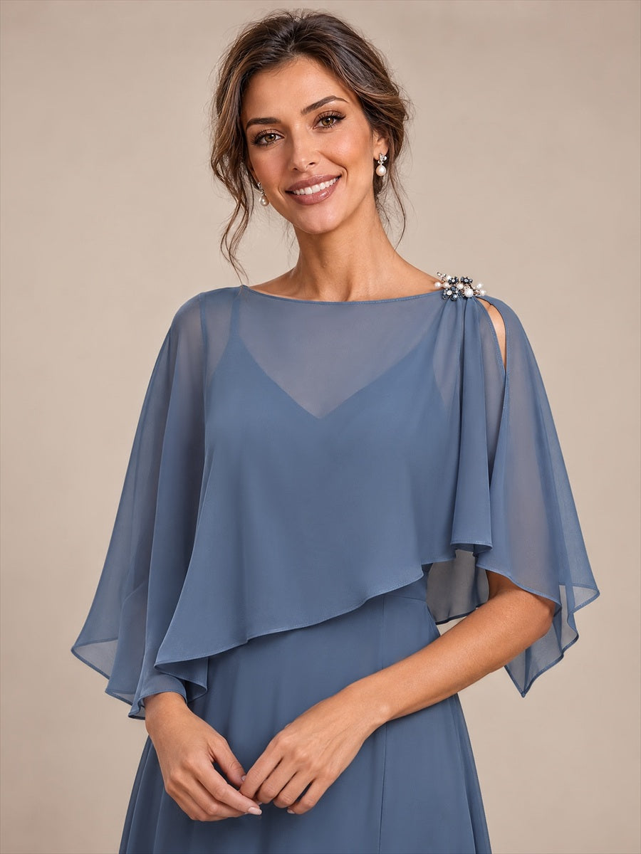 Zeitgemäßes Produktdetail Design Ausführung Moderne Stola #Farbe_Taubenblau