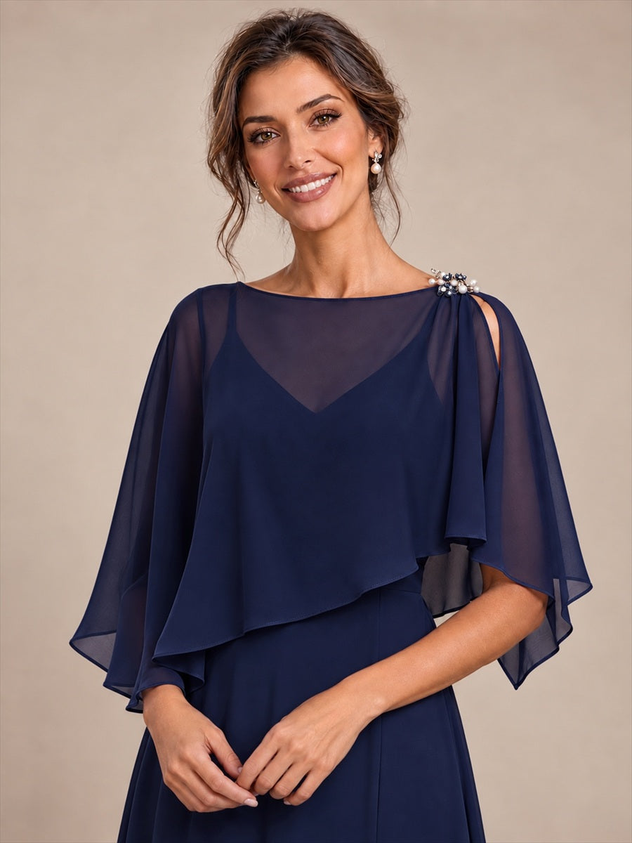 Zeitgemäßes Produktdetail Design Ausführung Moderne Stola #Farbe_Marineblau