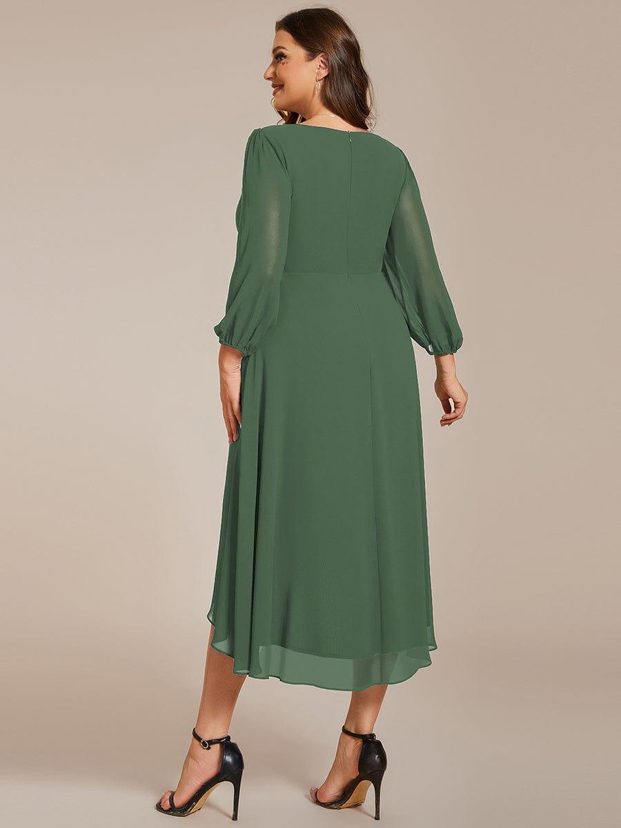 Glitzerndes A-Linien-Abendkleid mit Empire-Taille und langen Laternen?rmeln #farbe_Eukalyptus Gr¨¹n Glitzerndes A-Linien-Abendkleid mit Empire-Taille und langen Laternen?rmeln #farbe_Eukalyptus Gr¨¹n