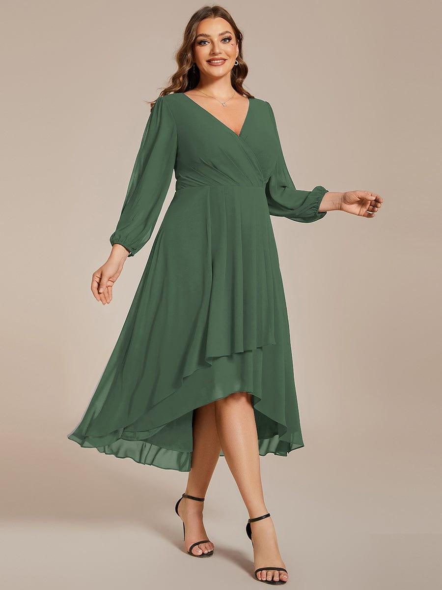 Glitzerndes A-Linien-Abendkleid mit Empire-Taille und langen Laternen?rmeln #farbe_Eukalyptus Gr¨¹n Glitzerndes A-Linien-Abendkleid mit Empire-Taille und langen Laternen?rmeln #farbe_Eukalyptus Gr¨¹n