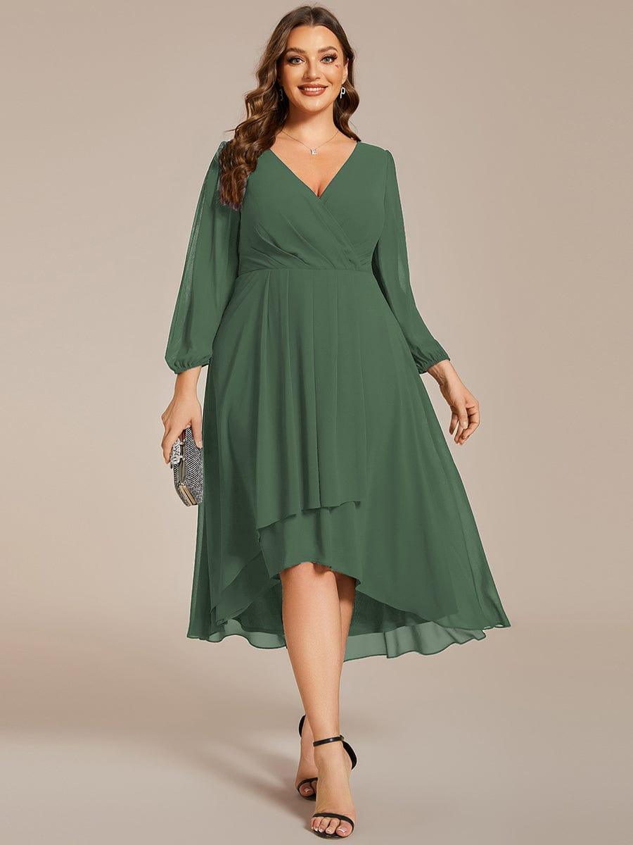 Glitzerndes A-Linien-Abendkleid mit Empire-Taille und langen Laternen?rmeln #farbe_Eukalyptus Gr¨¹n Glitzerndes A-Linien-Abendkleid mit Empire-Taille und langen Laternen?rmeln #farbe_Eukalyptus Gr¨¹n