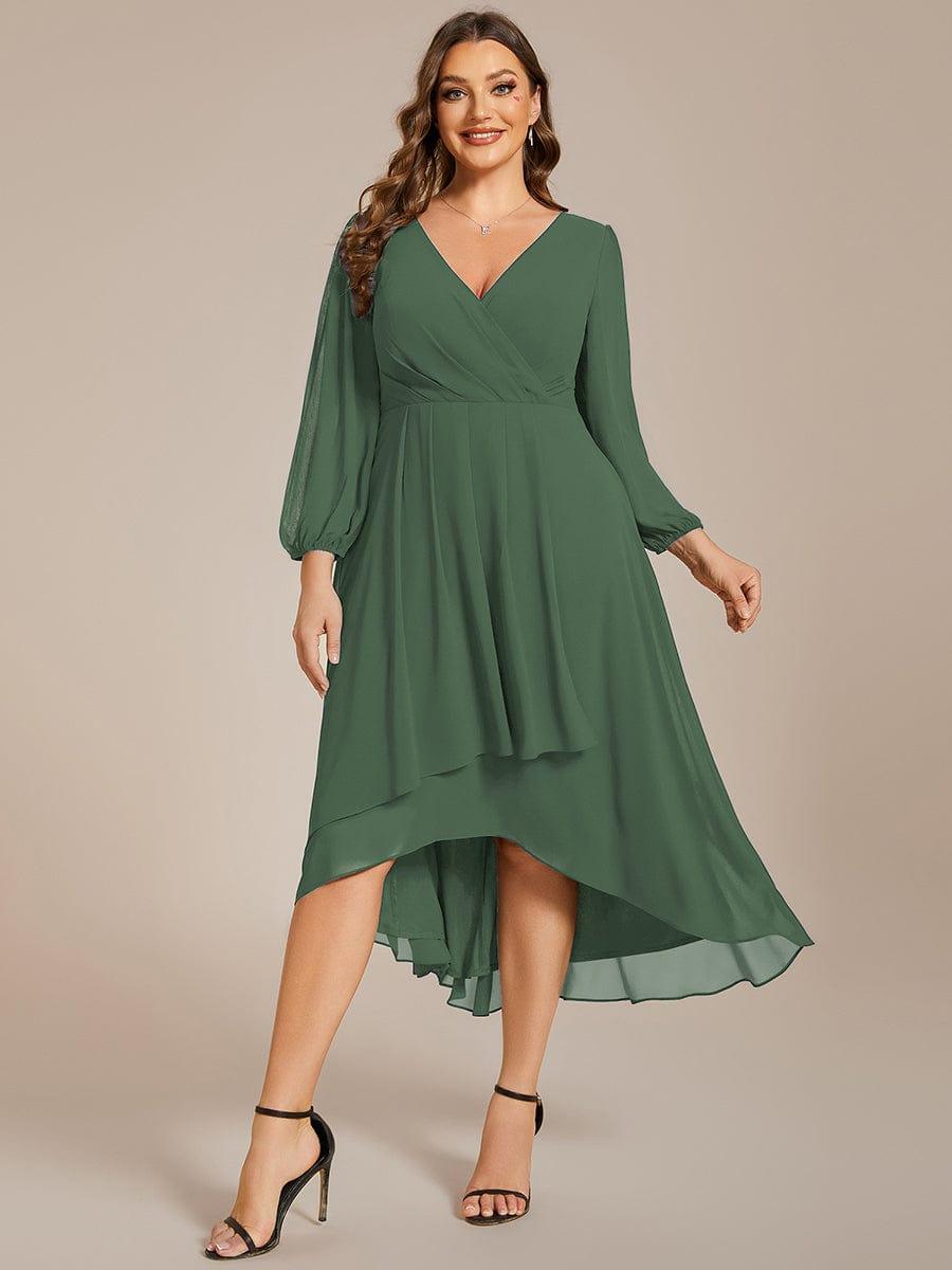 Glitzerndes A-Linien-Abendkleid mit Empire-Taille und langen Laternen?rmeln #farbe_Eukalyptus Gr¨¹n Glitzerndes A-Linien-Abendkleid mit Empire-Taille und langen Laternen?rmeln #farbe_Eukalyptus Gr¨¹n