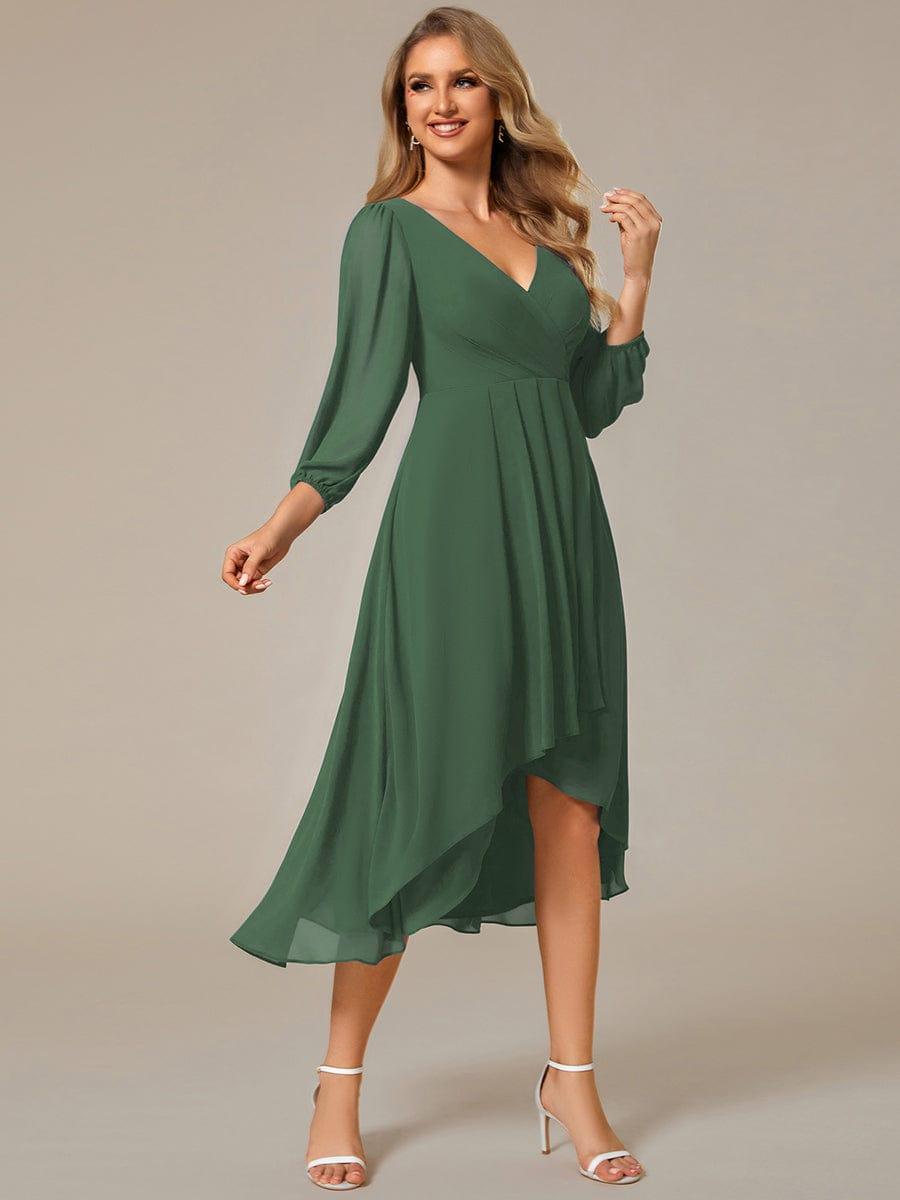 Glitzerndes A-Linien-Abendkleid mit Empire-Taille und langen Laternen?rmeln #farbe_Eukalyptus Gr¨¹n Glitzerndes A-Linien-Abendkleid mit Empire-Taille und langen Laternen?rmeln #farbe_Eukalyptus Gr¨¹n