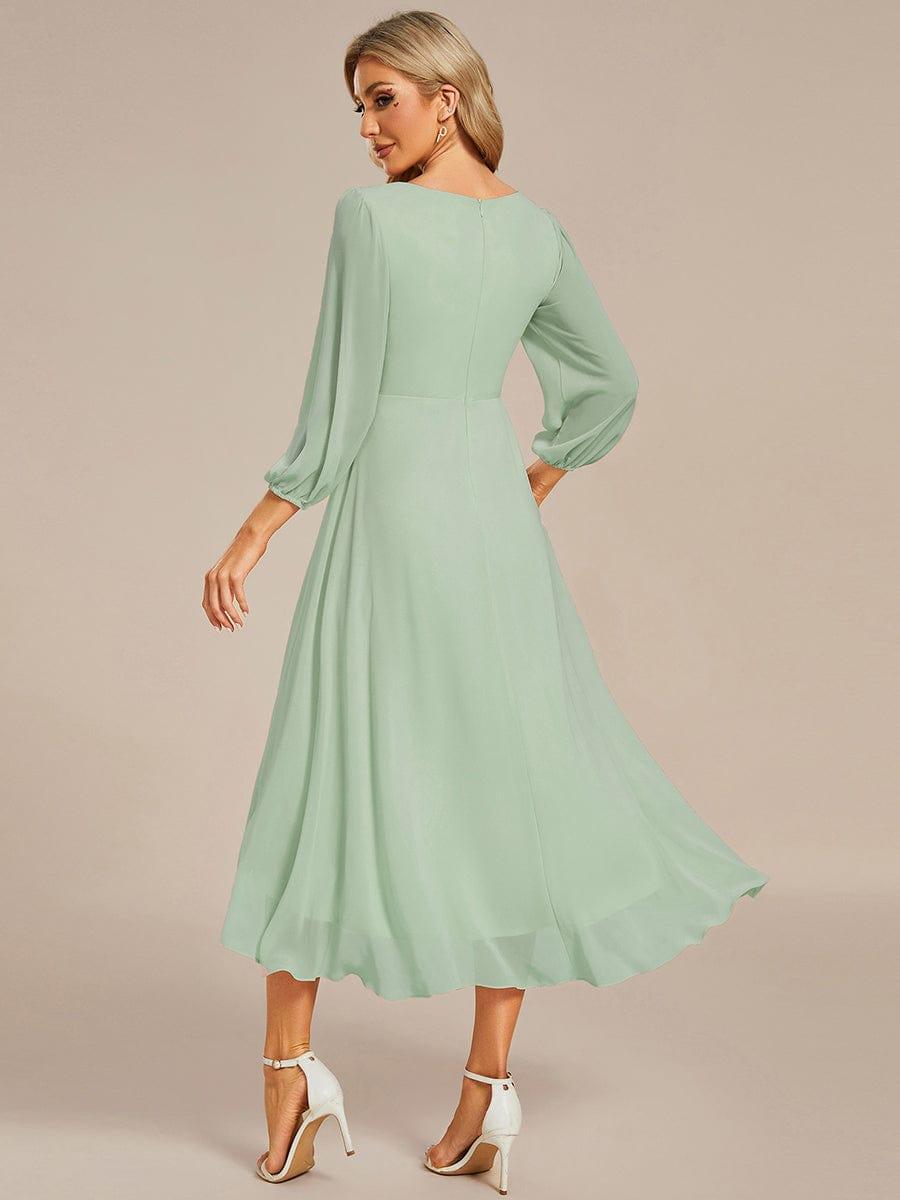 Glitzerndes A-Linien-Abendkleid mit Empire-Taille und langen Laternen?rmeln #farbe_Mint Gruen Glitzerndes A-Linien-Abendkleid mit Empire-Taille und langen Laternen?rmeln #farbe_Mint Gruen