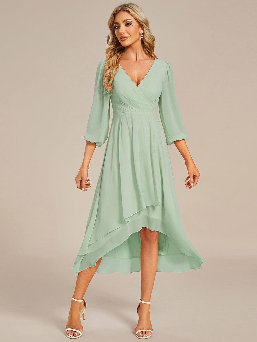 Glitzerndes A-Linien-Abendkleid mit Empire-Taille und langen Laternen?rmeln #farbe_Mint Gruen Glitzerndes A-Linien-Abendkleid mit Empire-Taille und langen Laternen?rmeln #farbe_Mint Gruen