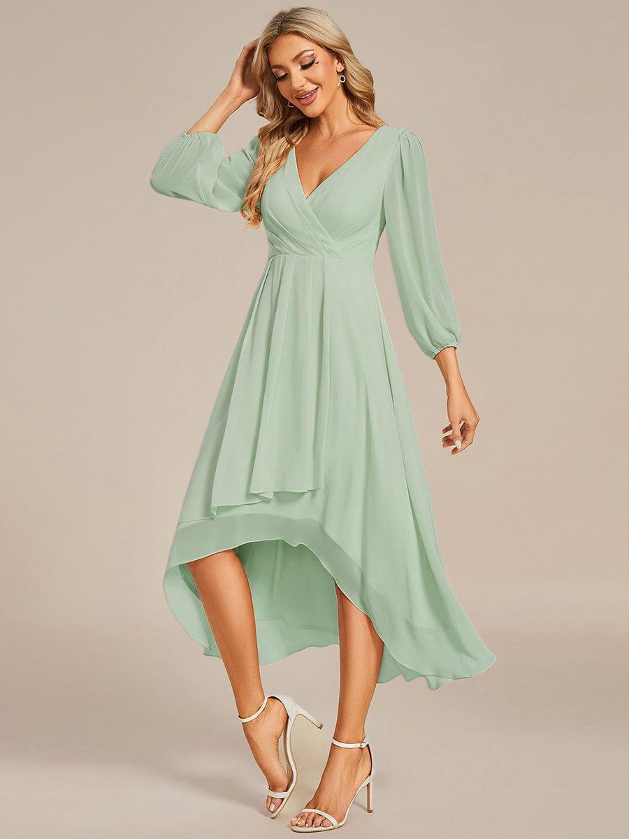 Glitzerndes A-Linien-Abendkleid mit Empire-Taille und langen Laternen?rmeln #farbe_Mint Gruen Glitzerndes A-Linien-Abendkleid mit Empire-Taille und langen Laternen?rmeln #farbe_Mint Gruen