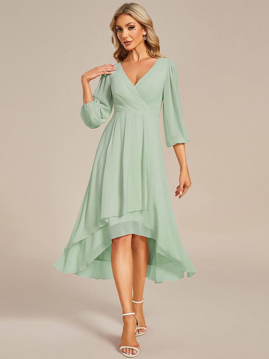 Glitzerndes A-Linien-Abendkleid mit Empire-Taille und langen Laternen?rmeln #farbe_Mint Gruen Glitzerndes A-Linien-Abendkleid mit Empire-Taille und langen Laternen?rmeln #farbe_Mint Gruen