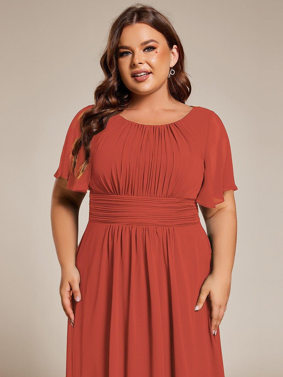 Glitzerndes A-Linien-Abendkleid mit Empire-Taille und langen Laternen?rmeln #farbe_Gebrannte Orange Glitzerndes A-Linien-Abendkleid mit Empire-Taille und langen Laternen?rmeln #farbe_Gebrannte Orange