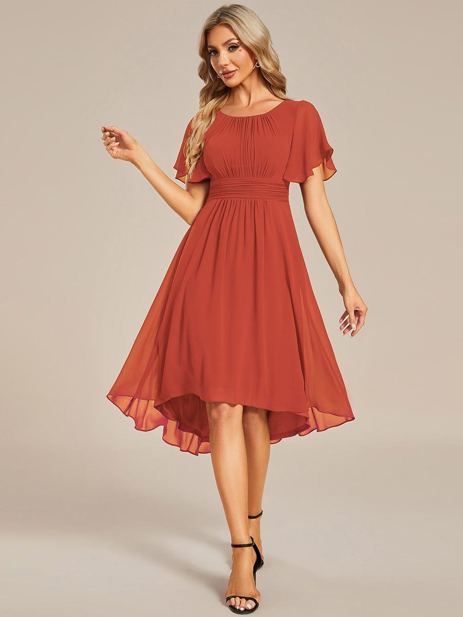 Glitzerndes A-Linien-Abendkleid mit Empire-Taille und langen Laternen?rmeln #farbe_Gebrannte Orange Glitzerndes A-Linien-Abendkleid mit Empire-Taille und langen Laternen?rmeln #farbe_Gebrannte Orange