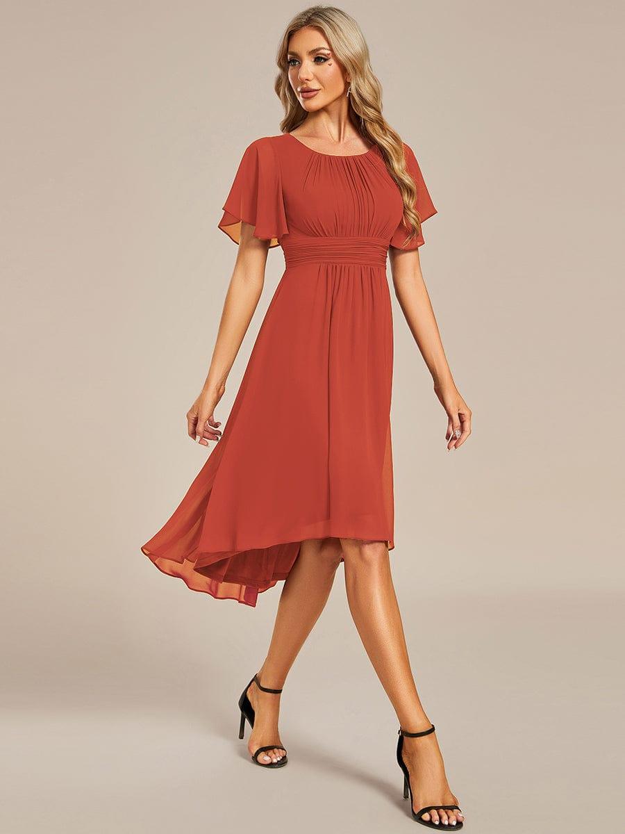 Glitzerndes A-Linien-Abendkleid mit Empire-Taille und langen Laternen?rmeln #farbe_Gebrannte Orange Glitzerndes A-Linien-Abendkleid mit Empire-Taille und langen Laternen?rmeln #farbe_Gebrannte Orange