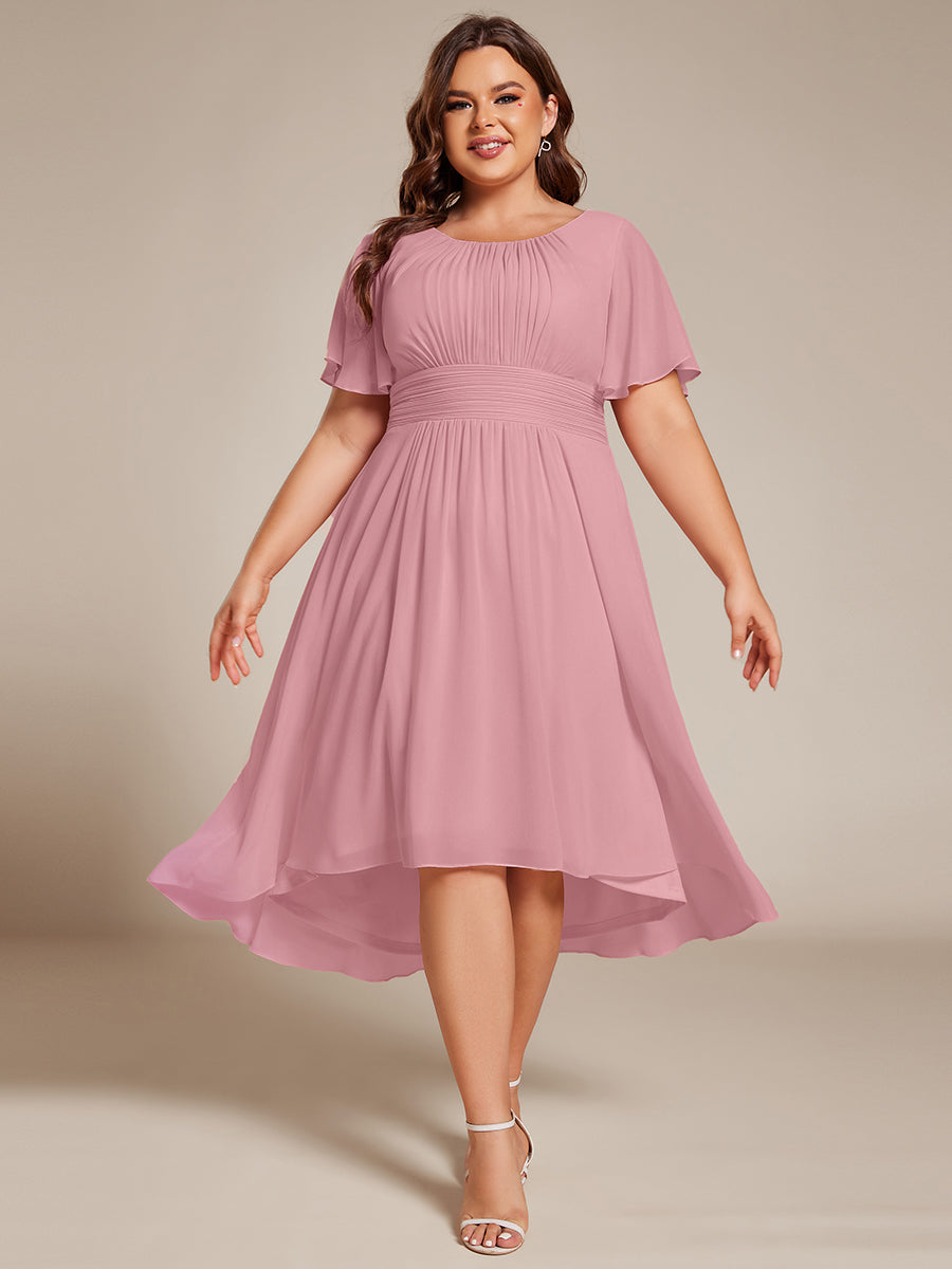 Glitzerndes A-Linien-Abendkleid mit Empire-Taille und langen Laternen?rmeln #farbe_Dusty Rose Glitzerndes A-Linien-Abendkleid mit Empire-Taille und langen Laternen?rmeln #farbe_Dusty Rose