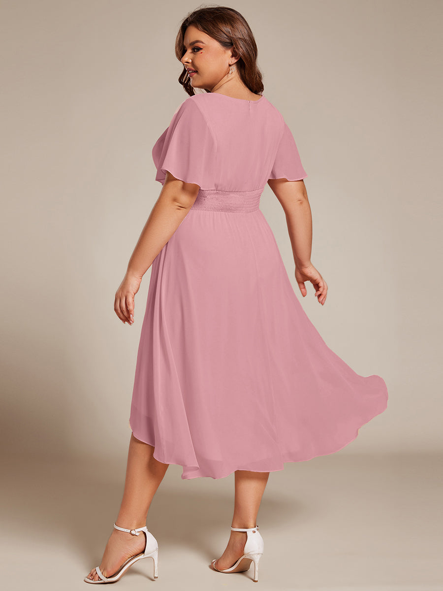 Glitzerndes A-Linien-Abendkleid mit Empire-Taille und langen Laternen?rmeln #farbe_Dusty Rose Glitzerndes A-Linien-Abendkleid mit Empire-Taille und langen Laternen?rmeln #farbe_Dusty Rose