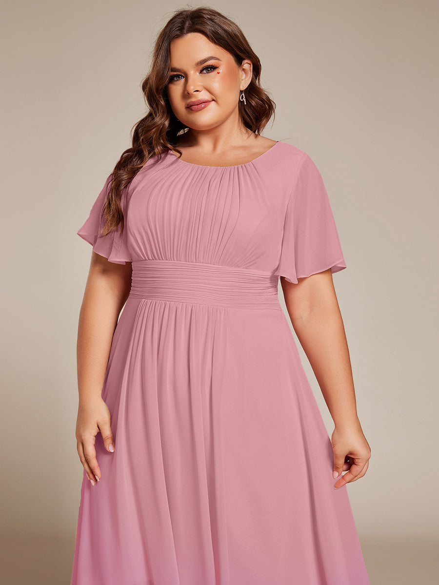 Glitzerndes A-Linien-Abendkleid mit Empire-Taille und langen Laternen?rmeln #farbe_Dusty Rose Glitzerndes A-Linien-Abendkleid mit Empire-Taille und langen Laternen?rmeln #farbe_Dusty Rose