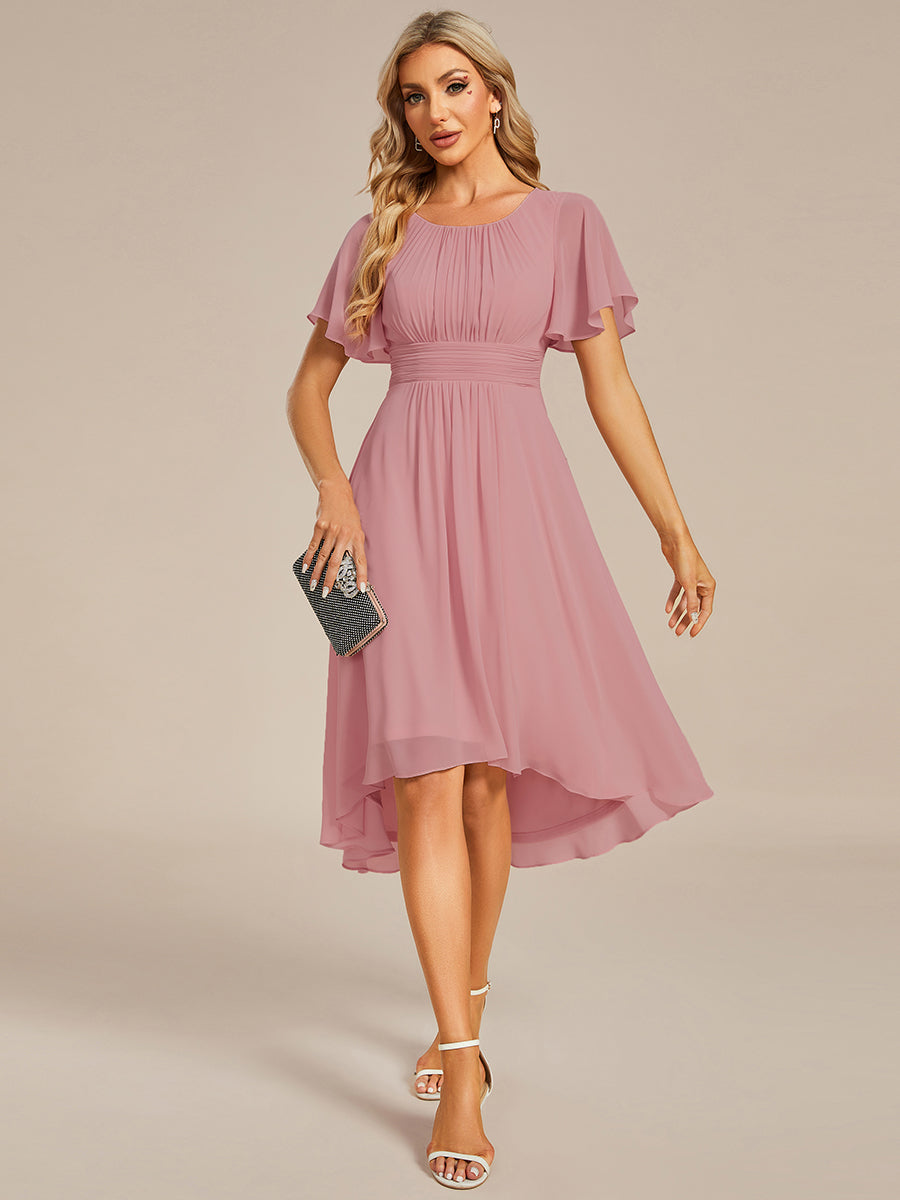 Glitzerndes A-Linien-Abendkleid mit Empire-Taille und langen Laternen?rmeln #farbe_Dusty Rose Glitzerndes A-Linien-Abendkleid mit Empire-Taille und langen Laternen?rmeln #farbe_Dusty Rose