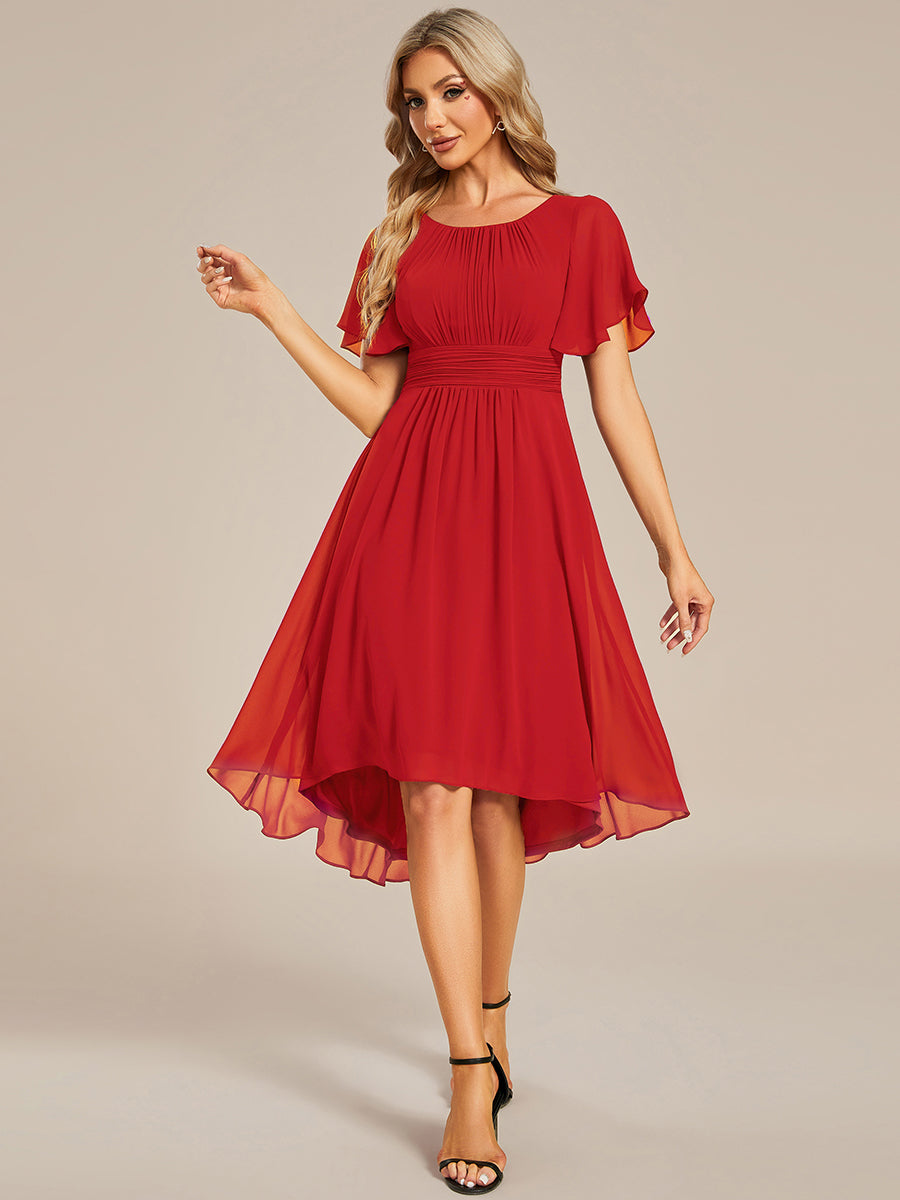 Glitzerndes A-Linien-Abendkleid mit Empire-Taille und langen Laternen?rmeln #farbe_Rot Glitzerndes A-Linien-Abendkleid mit Empire-Taille und langen Laternen?rmeln #farbe_Rot