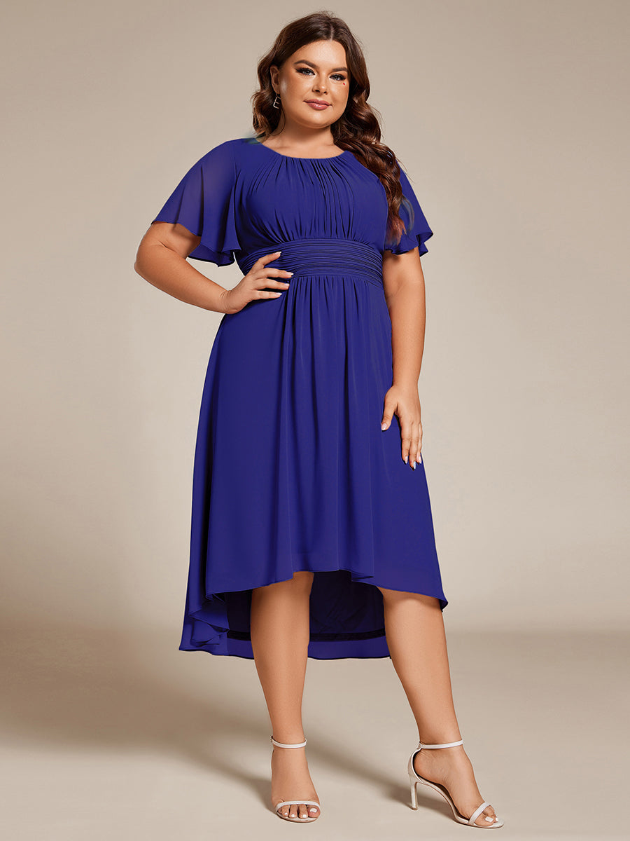 Glitzerndes A-Linien-Abendkleid mit Empire-Taille und langen Laternen?rmeln #farbe_Saphirblau Glitzerndes A-Linien-Abendkleid mit Empire-Taille und langen Laternen?rmeln #farbe_Saphirblau