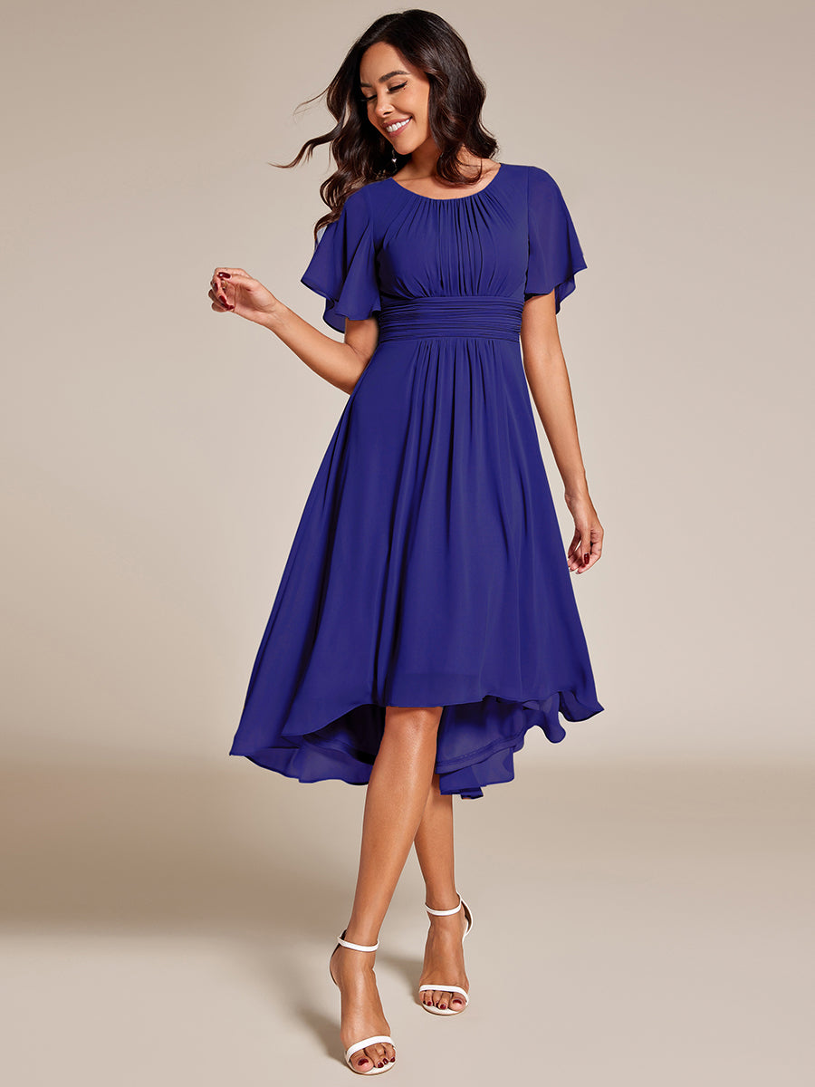 Glitzerndes A-Linien-Abendkleid mit Empire-Taille und langen Laternen?rmeln #farbe_Saphirblau Glitzerndes A-Linien-Abendkleid mit Empire-Taille und langen Laternen?rmeln #farbe_Saphirblau