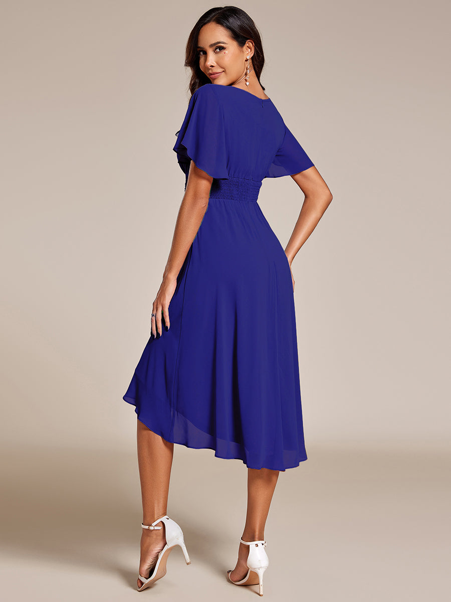 Glitzerndes A-Linien-Abendkleid mit Empire-Taille und langen Laternen?rmeln #farbe_Saphirblau Glitzerndes A-Linien-Abendkleid mit Empire-Taille und langen Laternen?rmeln #farbe_Saphirblau