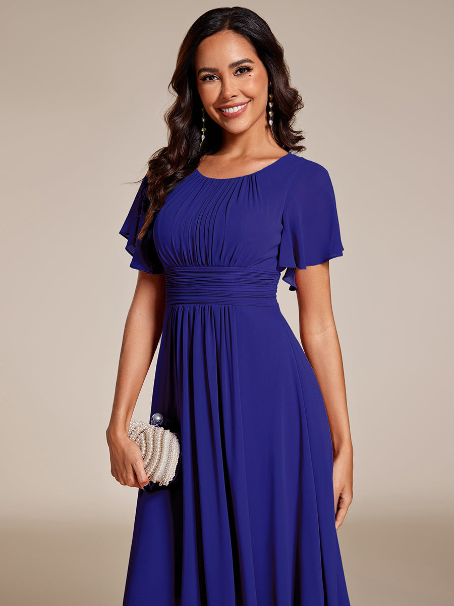 Glitzerndes A-Linien-Abendkleid mit Empire-Taille und langen Laternen?rmeln #farbe_Saphirblau Glitzerndes A-Linien-Abendkleid mit Empire-Taille und langen Laternen?rmeln #farbe_Saphirblau