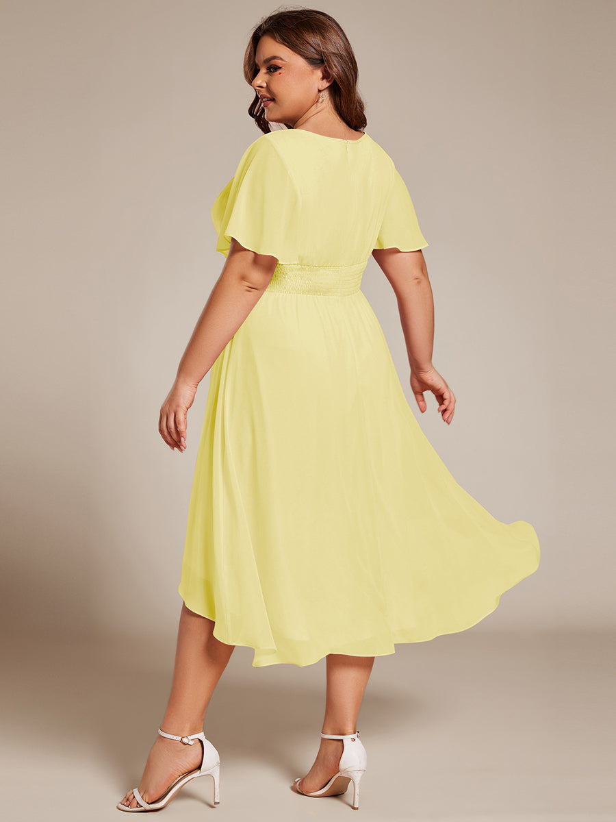 Glitzerndes A-Linien-Abendkleid mit Empire-Taille und langen Laternen?rmeln #farbe_Gelb Glitzerndes A-Linien-Abendkleid mit Empire-Taille und langen Laternen?rmeln #farbe_Gelb