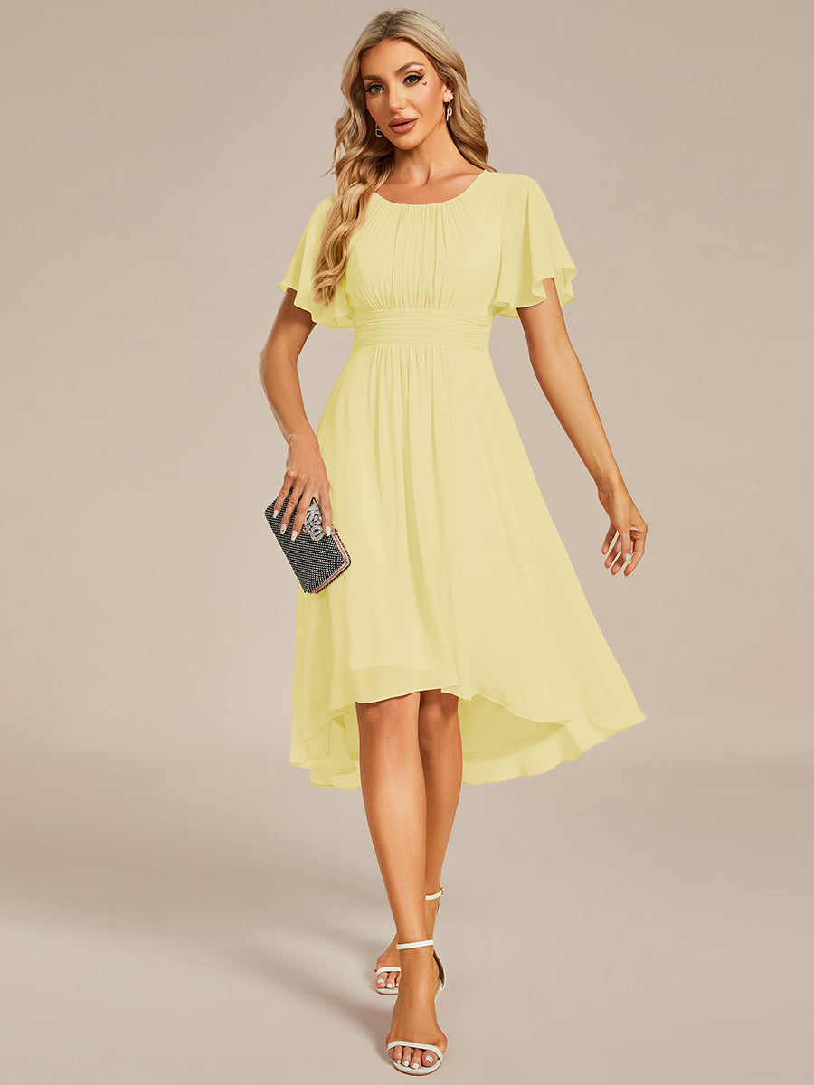 Glitzerndes A-Linien-Abendkleid mit Empire-Taille und langen Laternen?rmeln #farbe_Gelb Glitzerndes A-Linien-Abendkleid mit Empire-Taille und langen Laternen?rmeln #farbe_Gelb