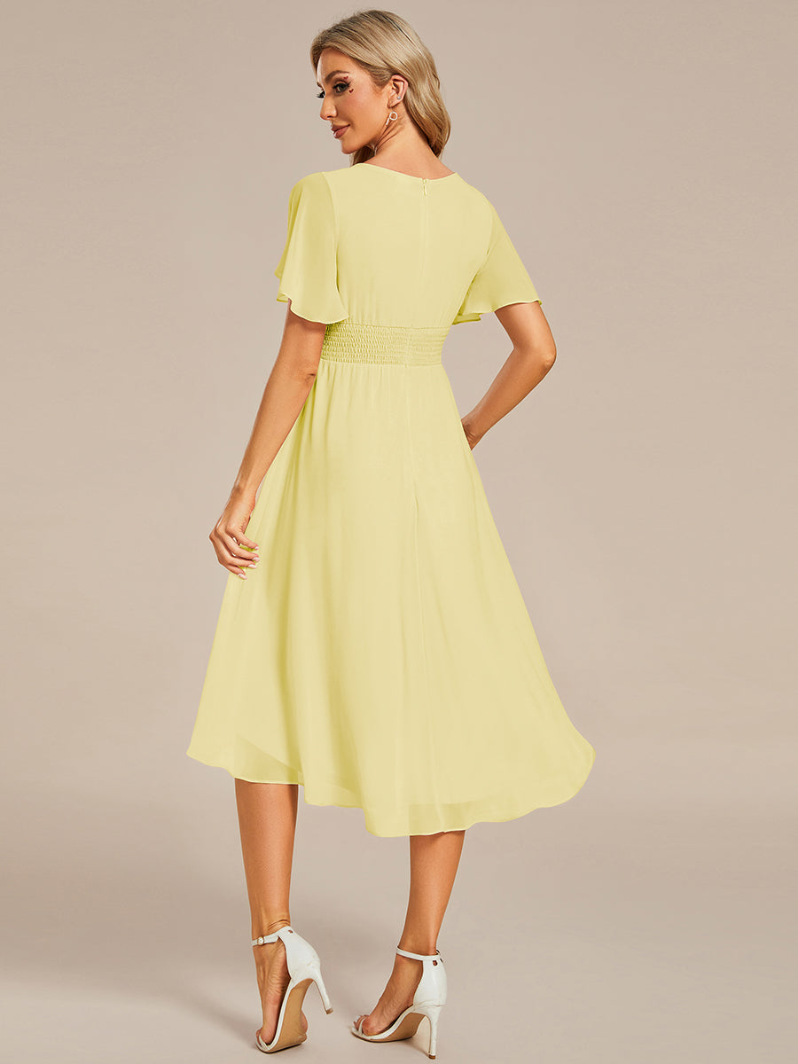 Glitzerndes A-Linien-Abendkleid mit Empire-Taille und langen Laternen?rmeln #farbe_Gelb Glitzerndes A-Linien-Abendkleid mit Empire-Taille und langen Laternen?rmeln #farbe_Gelb