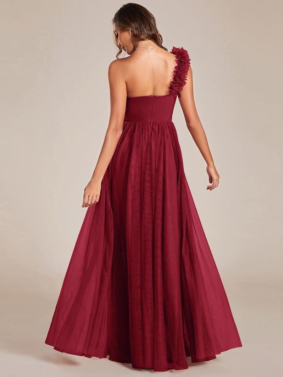 Funkelndes Abendkleid in A-Linie mit Empire-Taille und langen ?rmeln #farbe_Burgundy Funkelndes Abendkleid in A-Linie mit Empire-Taille und langen ?rmeln #farbe_Burgundy