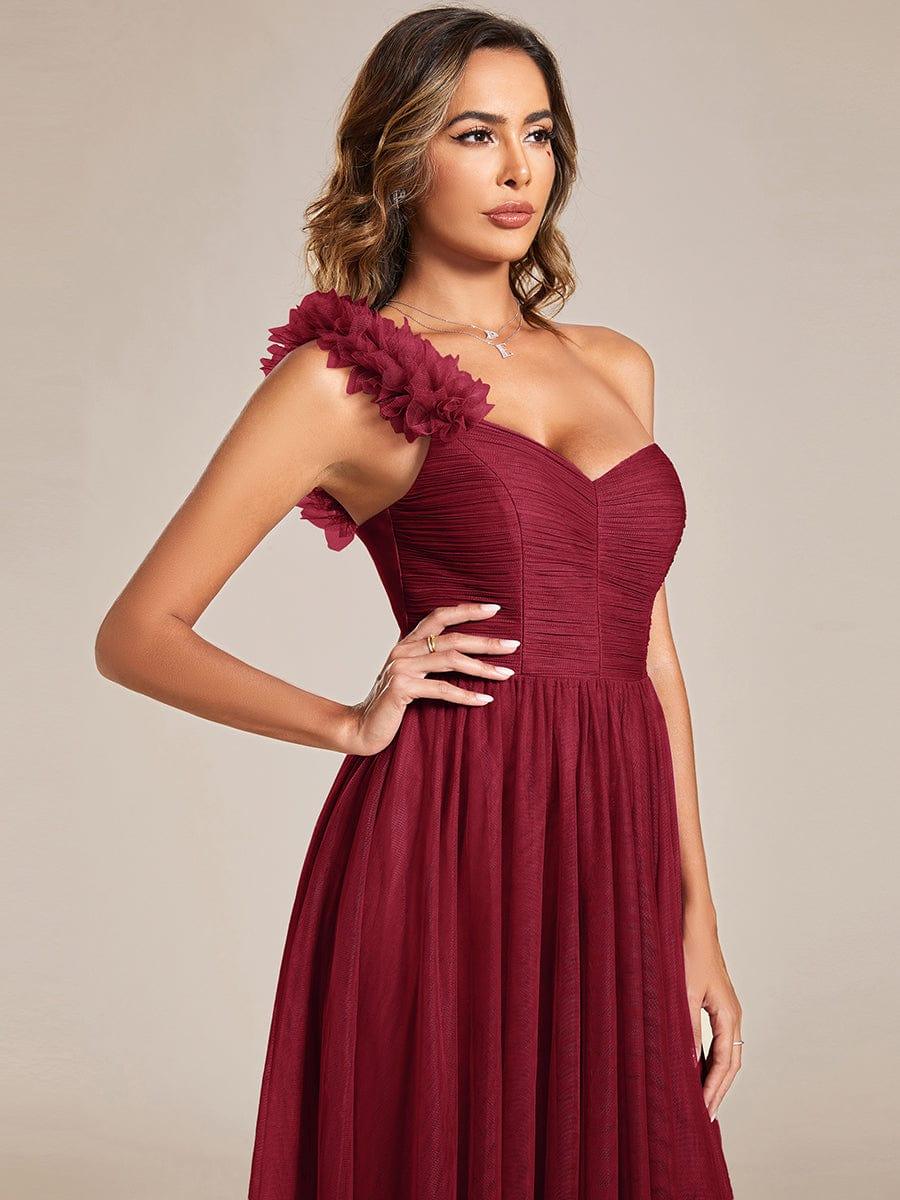 Funkelndes Abendkleid in A-Linie mit Empire-Taille und langen ?rmeln #farbe_Burgundy Funkelndes Abendkleid in A-Linie mit Empire-Taille und langen ?rmeln #farbe_Burgundy