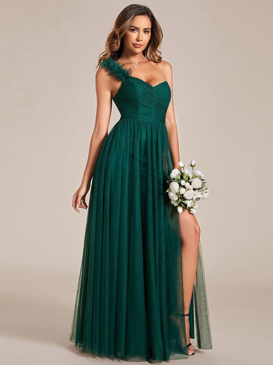 Funkelndes Abendkleid in A-Linie mit Empire-Taille und langen ?rmeln #farbe_Dunkel Gruen Funkelndes Abendkleid in A-Linie mit Empire-Taille und langen ?rmeln #farbe_Dunkel Gruen