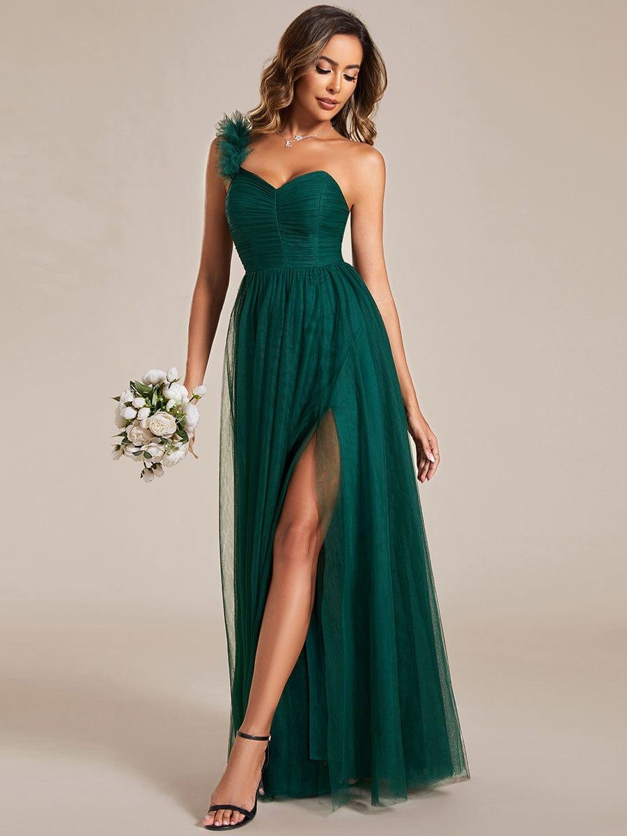 Funkelndes Abendkleid in A-Linie mit Empire-Taille und langen ?rmeln #farbe_Dunkel Gruen Funkelndes Abendkleid in A-Linie mit Empire-Taille und langen ?rmeln #farbe_Dunkel Gruen