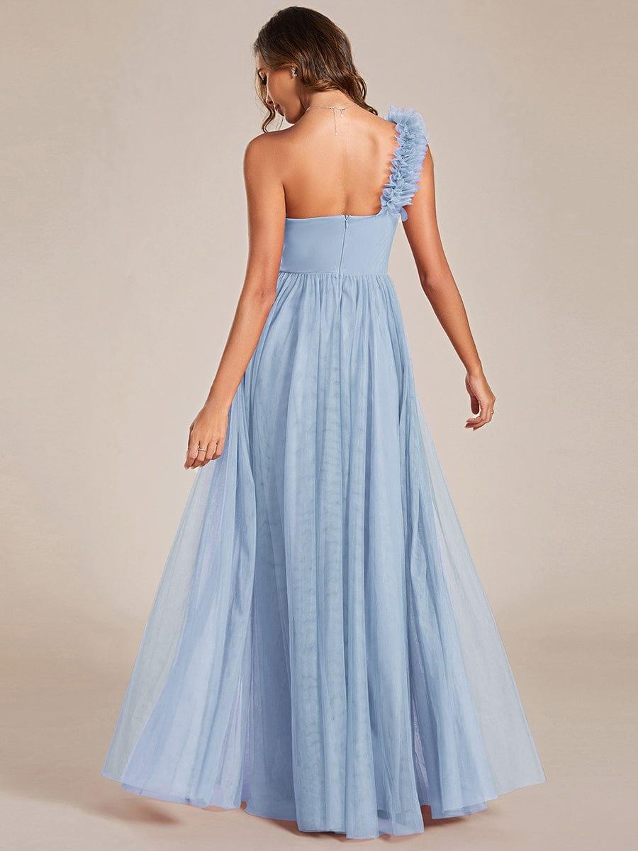 Funkelndes Abendkleid in A-Linie mit Empire-Taille und langen ?rmeln #farbe_Hellblau Funkelndes Abendkleid in A-Linie mit Empire-Taille und langen ?rmeln #farbe_Hellblau
