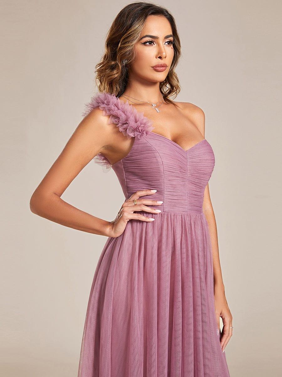 Funkelndes Abendkleid in A-Linie mit Empire-Taille und langen ?rmeln #farbe_Orchid Funkelndes Abendkleid in A-Linie mit Empire-Taille und langen ?rmeln #farbe_Orchid