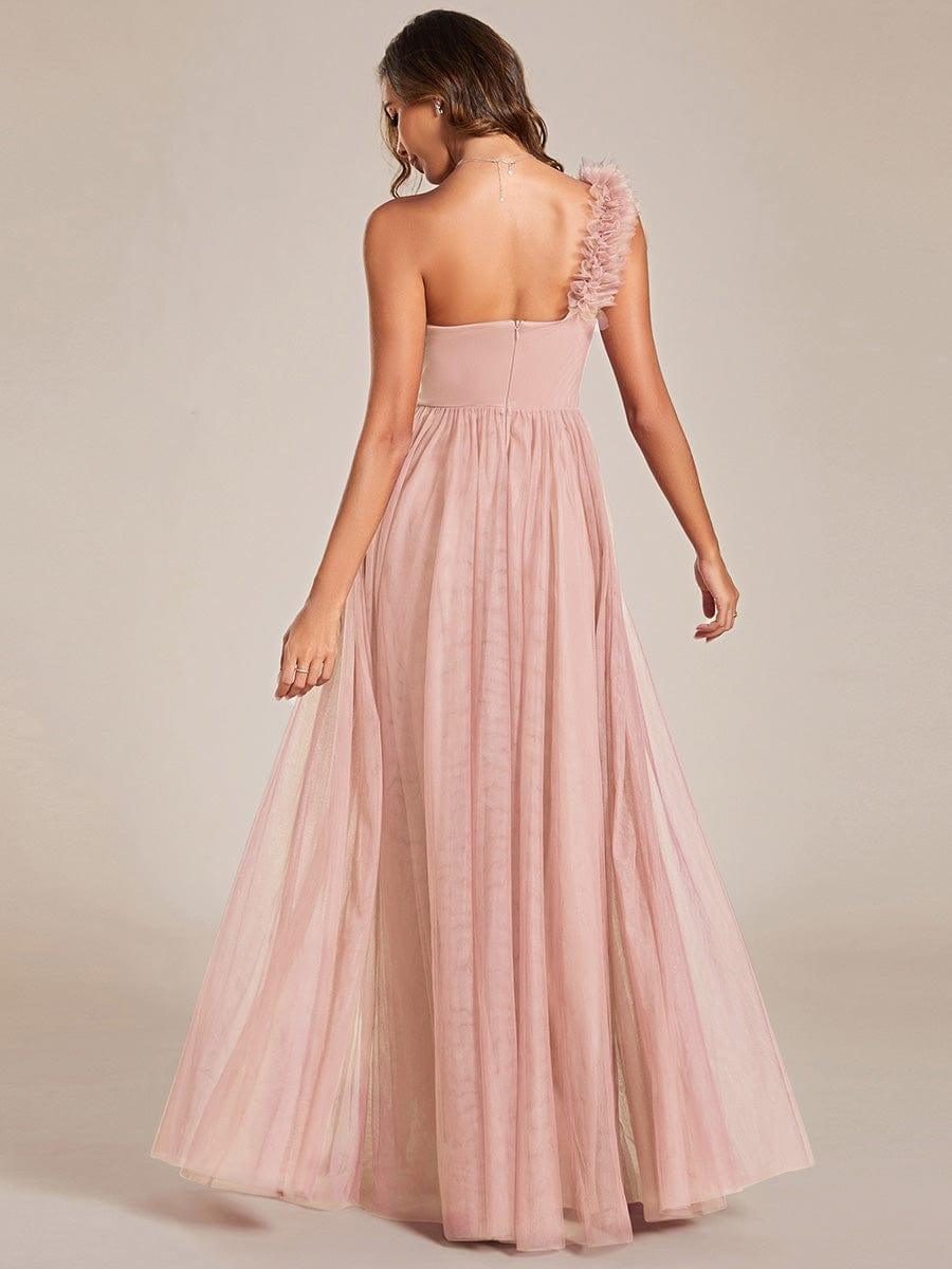 Funkelndes Abendkleid in A-Linie mit Empire-Taille und langen ?rmeln #farbe_Rosa Funkelndes Abendkleid in A-Linie mit Empire-Taille und langen ?rmeln #farbe_Rosa