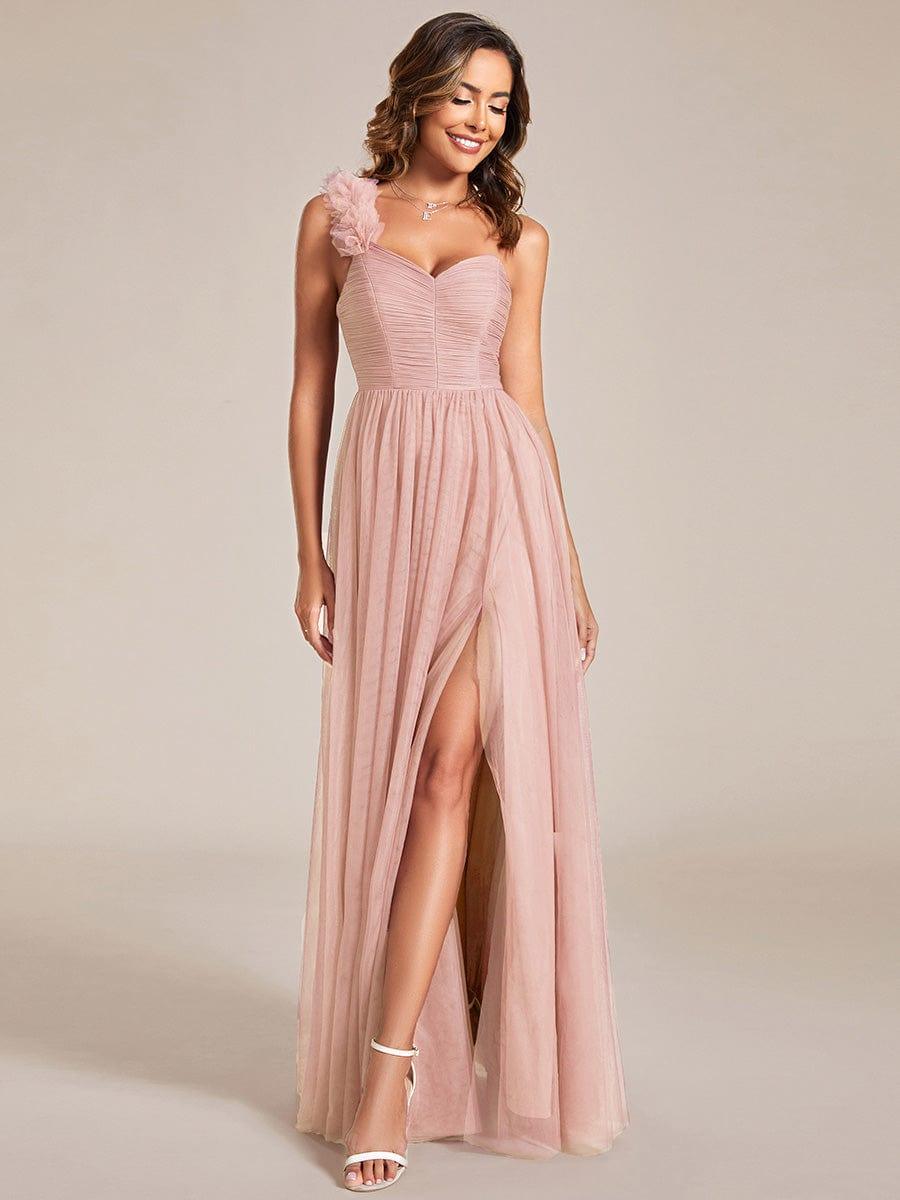 Funkelndes Abendkleid in A-Linie mit Empire-Taille und langen ?rmeln #farbe_Rosa Funkelndes Abendkleid in A-Linie mit Empire-Taille und langen ?rmeln #farbe_Rosa
