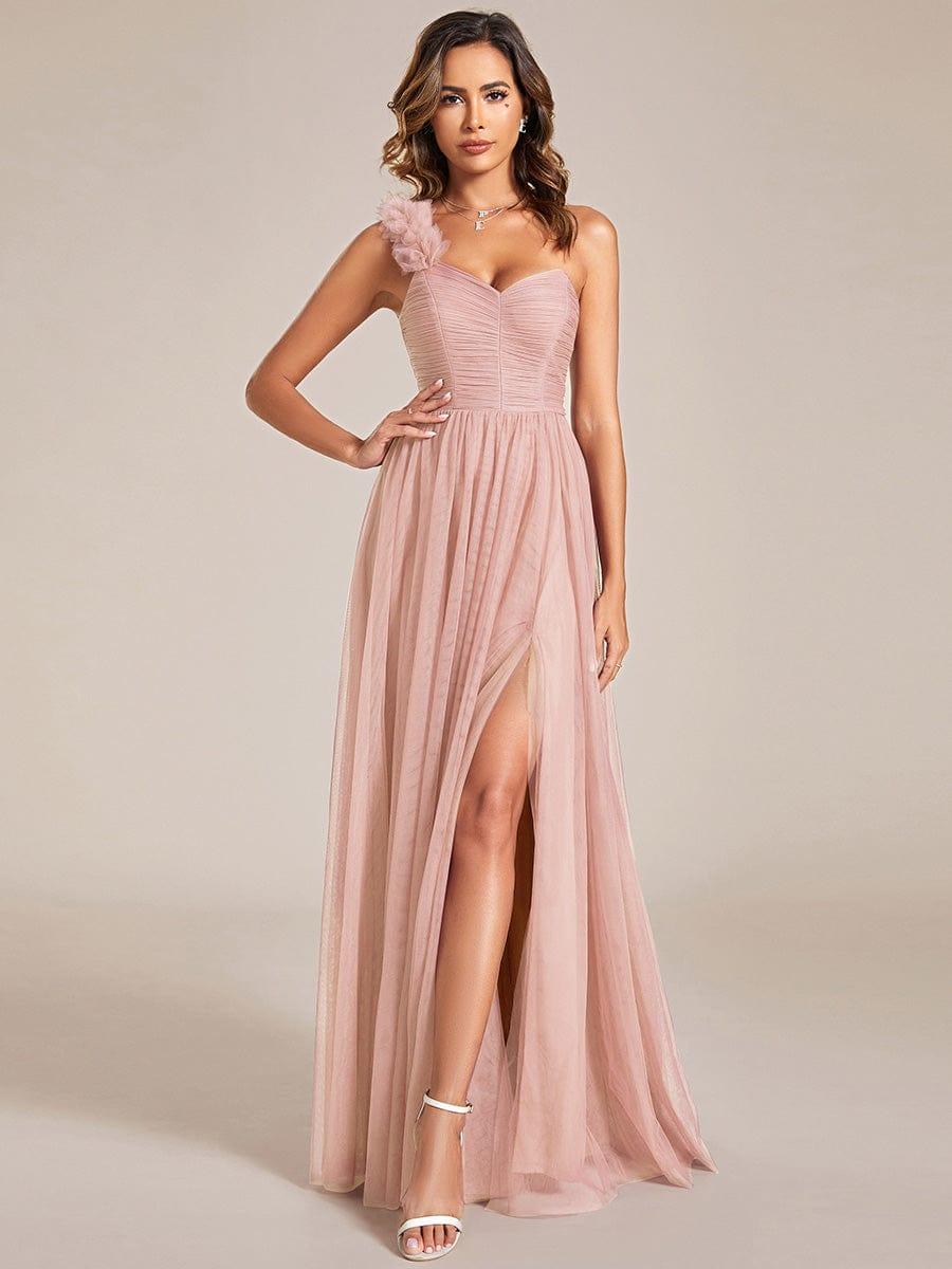 Funkelndes Abendkleid in A-Linie mit Empire-Taille und langen ?rmeln #farbe_Rosa Funkelndes Abendkleid in A-Linie mit Empire-Taille und langen ?rmeln #farbe_Rosa