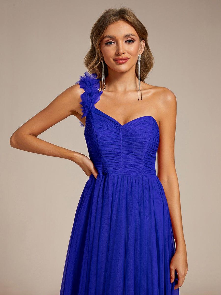 Funkelndes Abendkleid in A-Linie mit Empire-Taille und langen ?rmeln #farbe_Saphirblau Funkelndes Abendkleid in A-Linie mit Empire-Taille und langen ?rmeln #farbe_Saphirblau