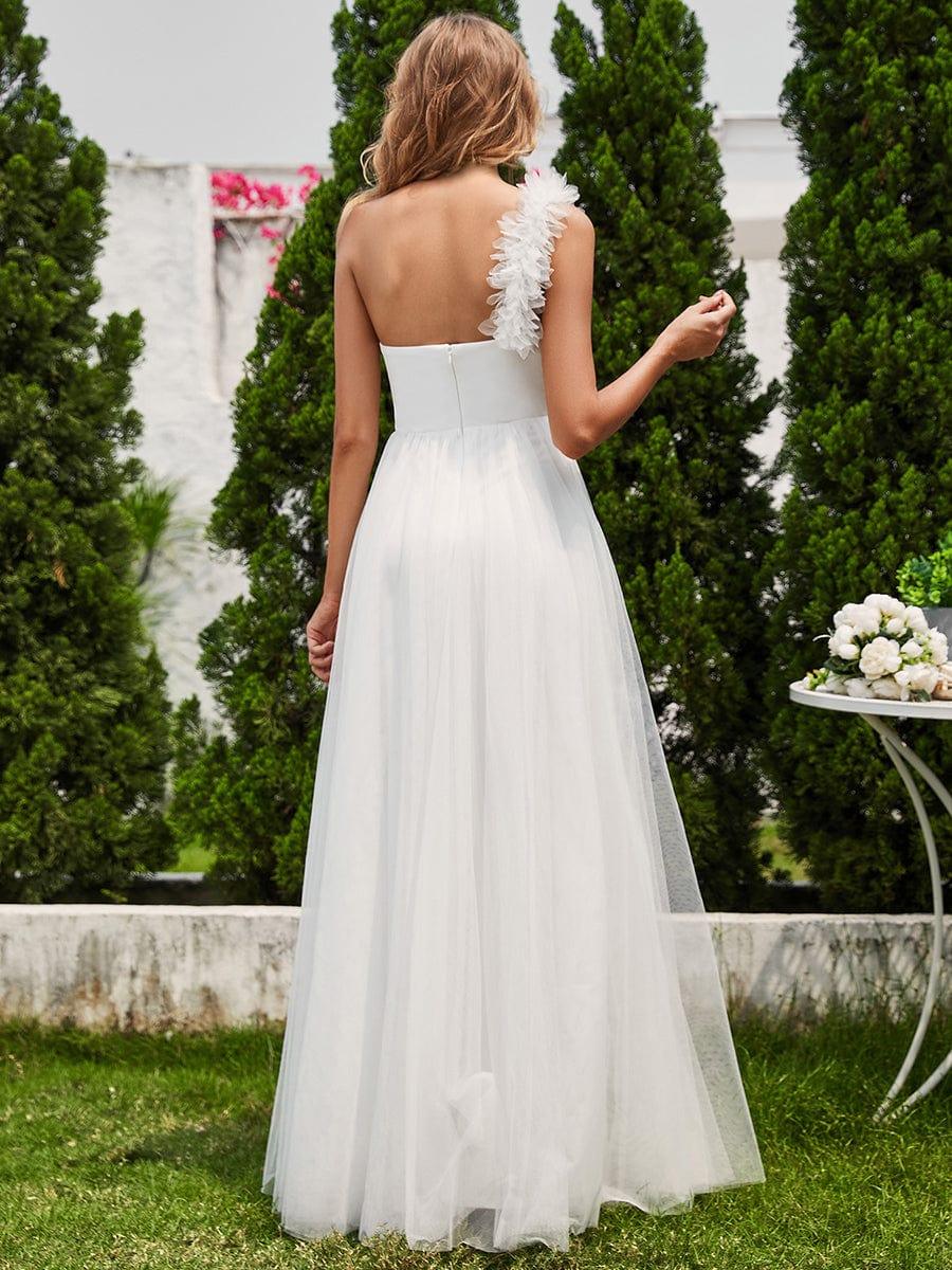 Funkelndes Abendkleid in A-Linie mit Empire-Taille und langen ?rmeln #farbe_Weiss Funkelndes Abendkleid in A-Linie mit Empire-Taille und langen ?rmeln #farbe_Weiss