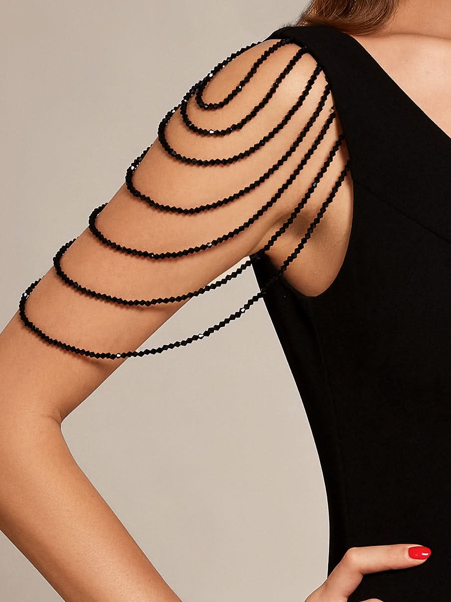 Größe Nach Maß V-Ausschnitt figurbetontes Ballkleid mit hohem Schlitz vorn CS01670