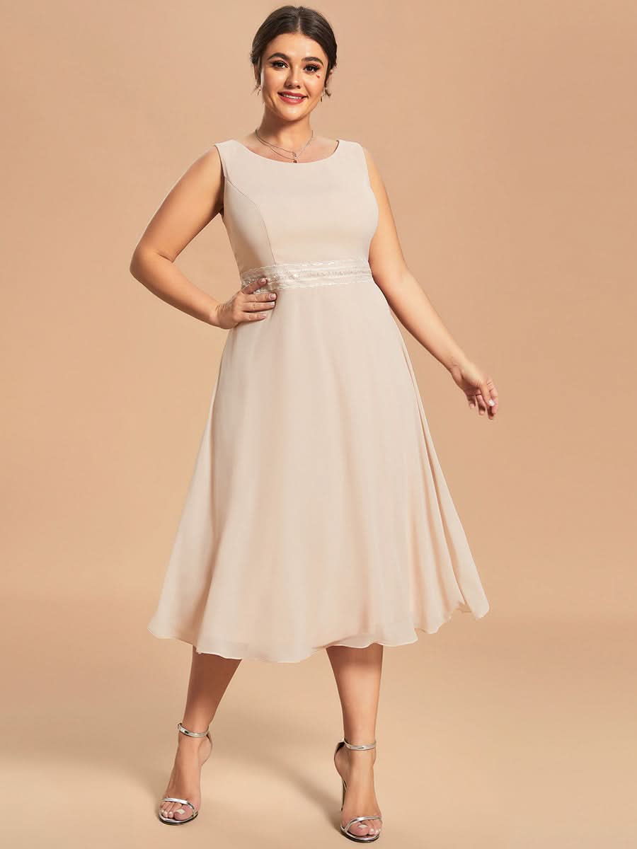 Größe Nach Maß Bezauberndes zweiteiliges A-Linien-Brautmutterkleid mit langärmeligem Oberteil CS01779