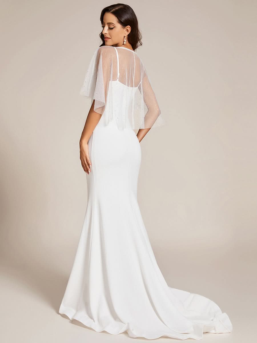Größe Nach Maß Sweetheart-Ausschnitt figurbetontes bodenlanges Brautkleid EH0221A