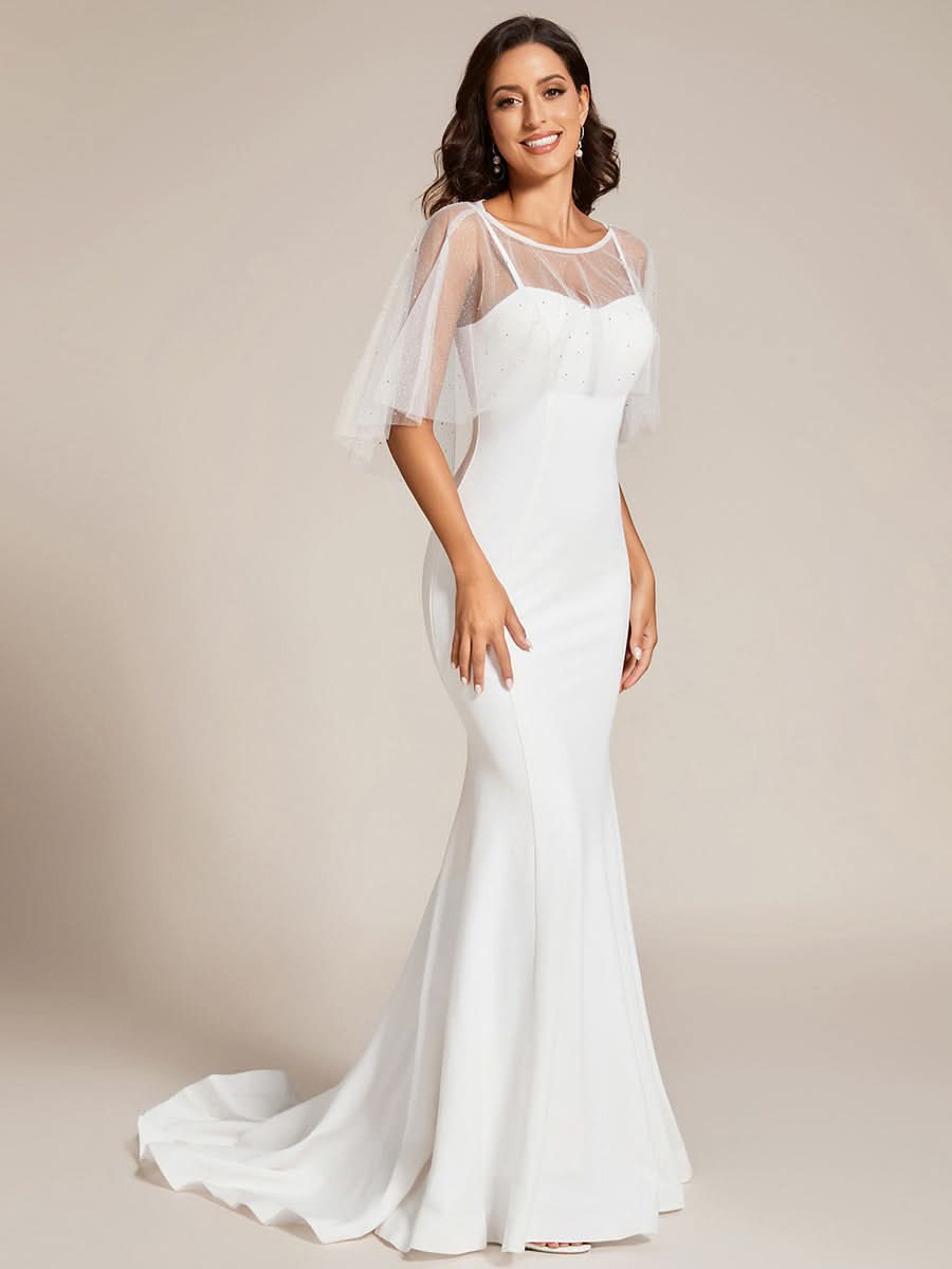 Größe Nach Maß Sweetheart-Ausschnitt figurbetontes bodenlanges Brautkleid EH0221A
