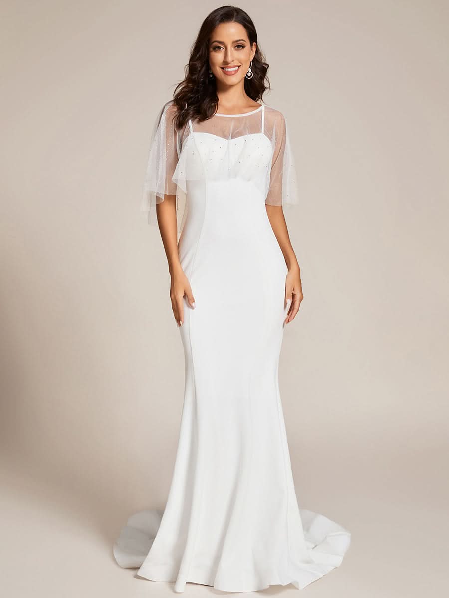Größe Nach Maß Sweetheart-Ausschnitt figurbetontes bodenlanges Brautkleid EH0221A