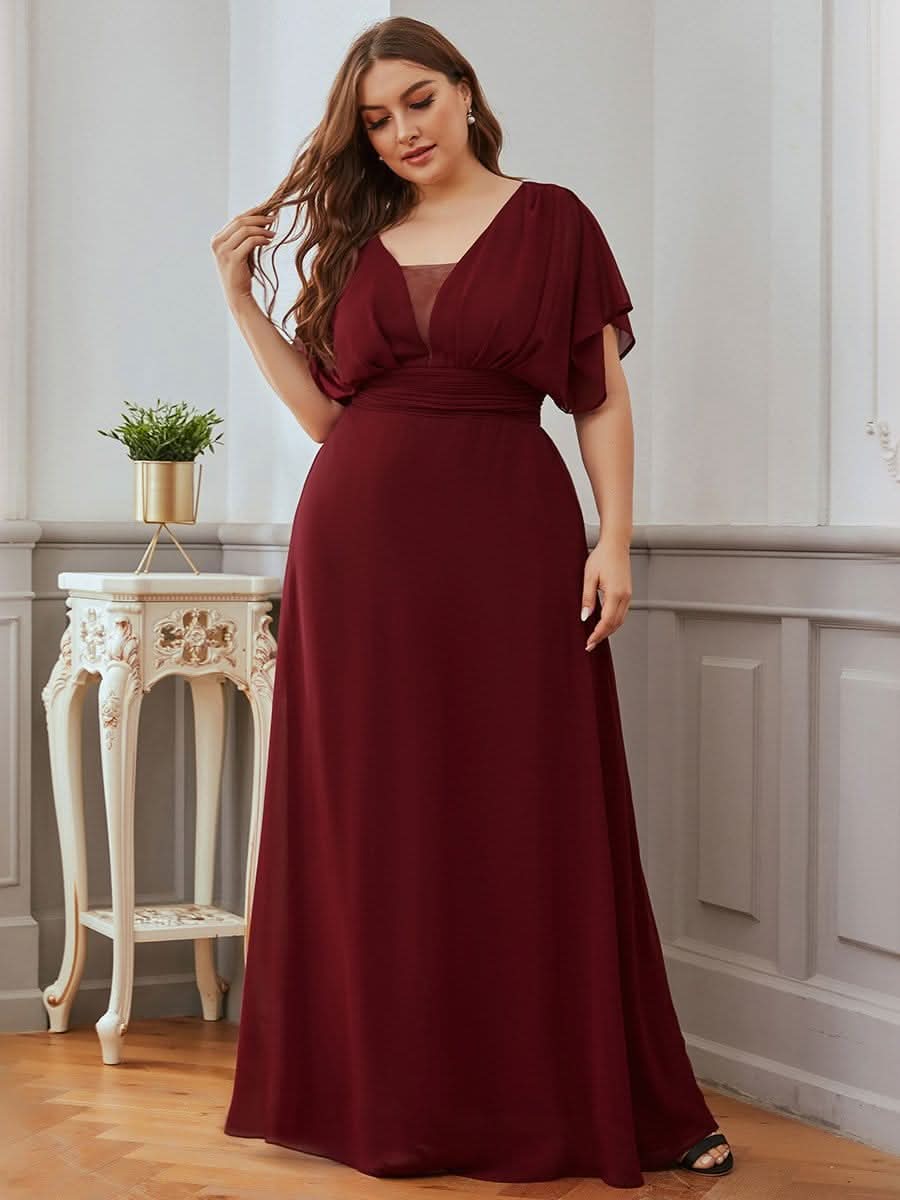 Größe Nach Maß Frauen A-Line Empire Taille Abendkleid 07851