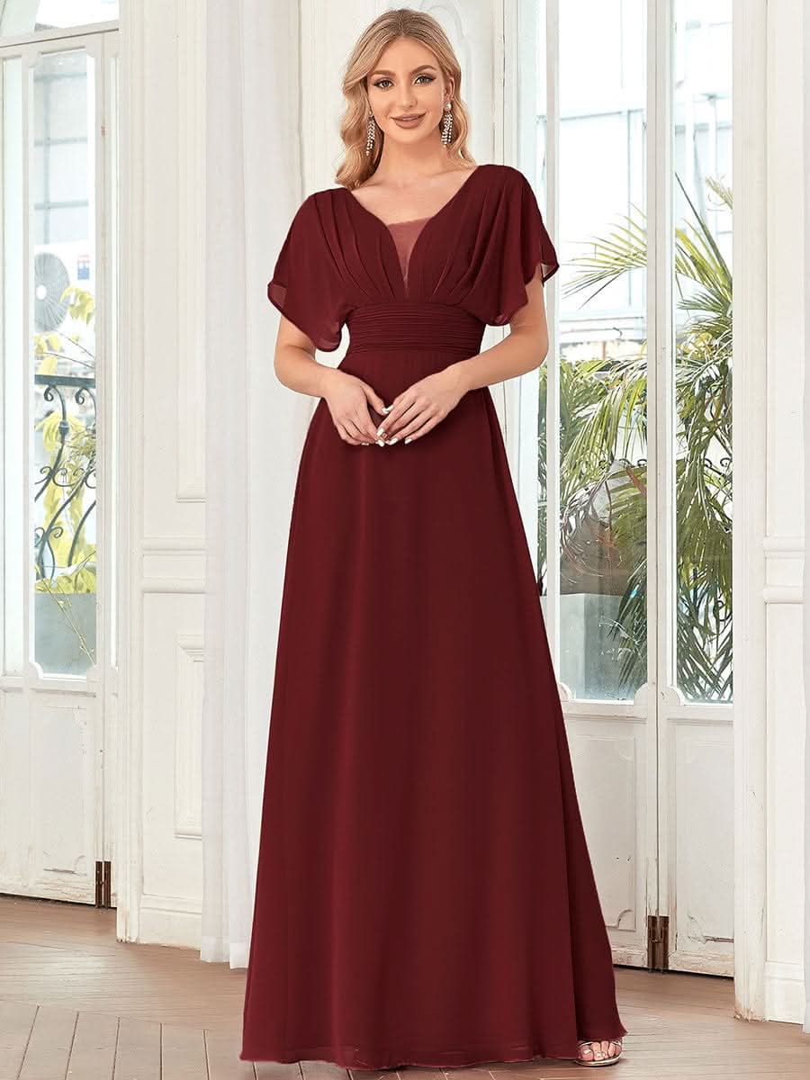 Größe Nach Maß Frauen A-Line Empire Taille Abendkleid 07851